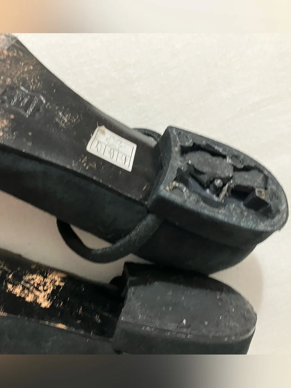 Espace Vintage Black Suede Mary Jane Heels 7.5